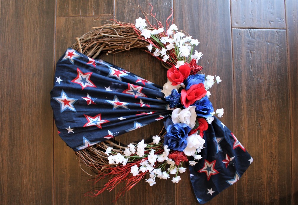 Completed Patriotic Wreath