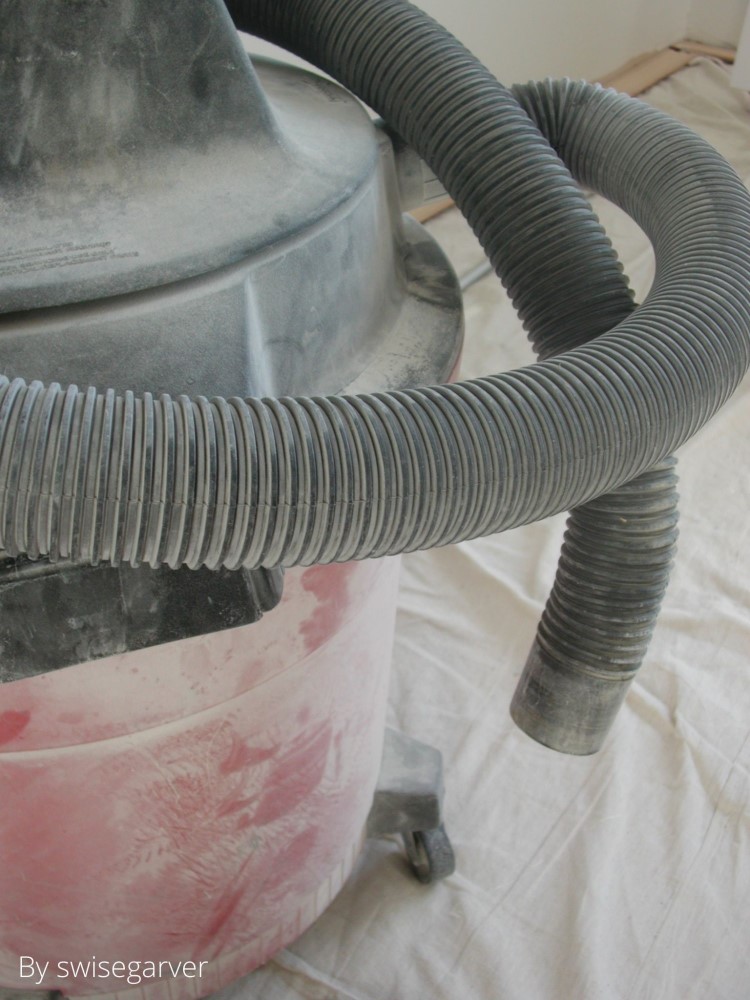 Shop Vac Vacuum Cleaning Dust From Sanding Skim Coating