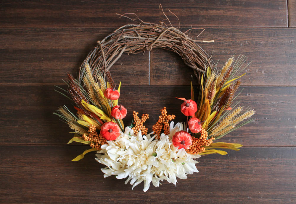 Berry Picks on Grapevine Wreath