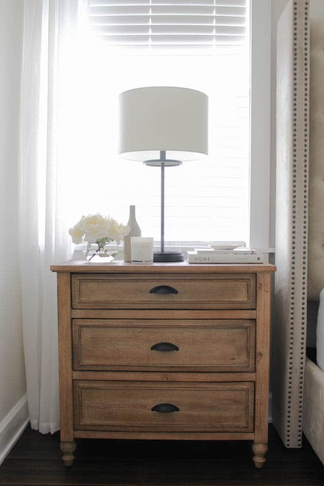 Coastal Farmhouse Distressed Wood Nightstand