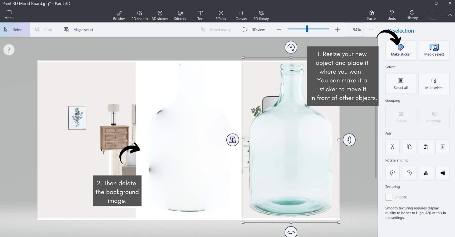 HOW To Create A Paint 3D Mood Board 