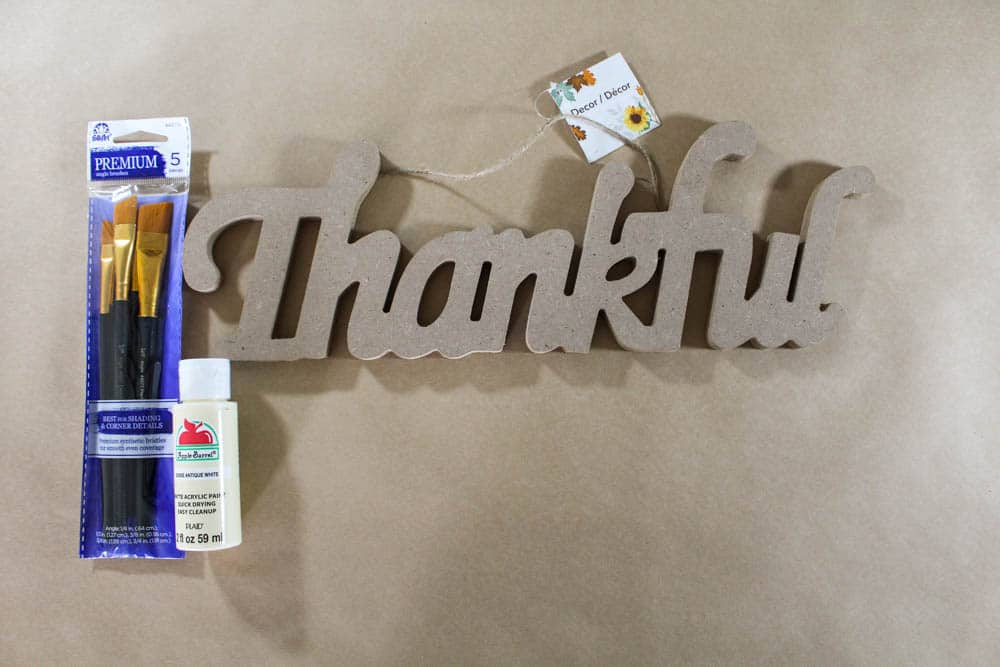 DIY Dollar Tree Thankful Sign Craft