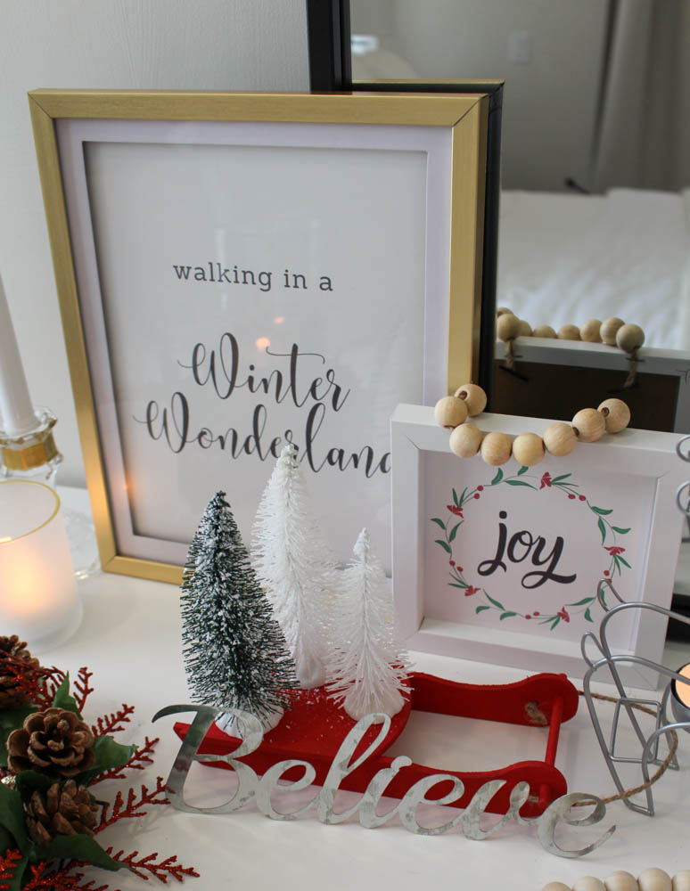 Christmas Printables in Dollar Tree Picture Frames