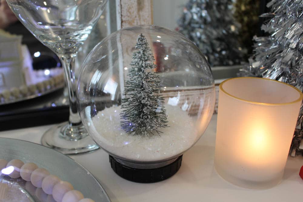 Christmas Tree Snow Globe With Fake Snow