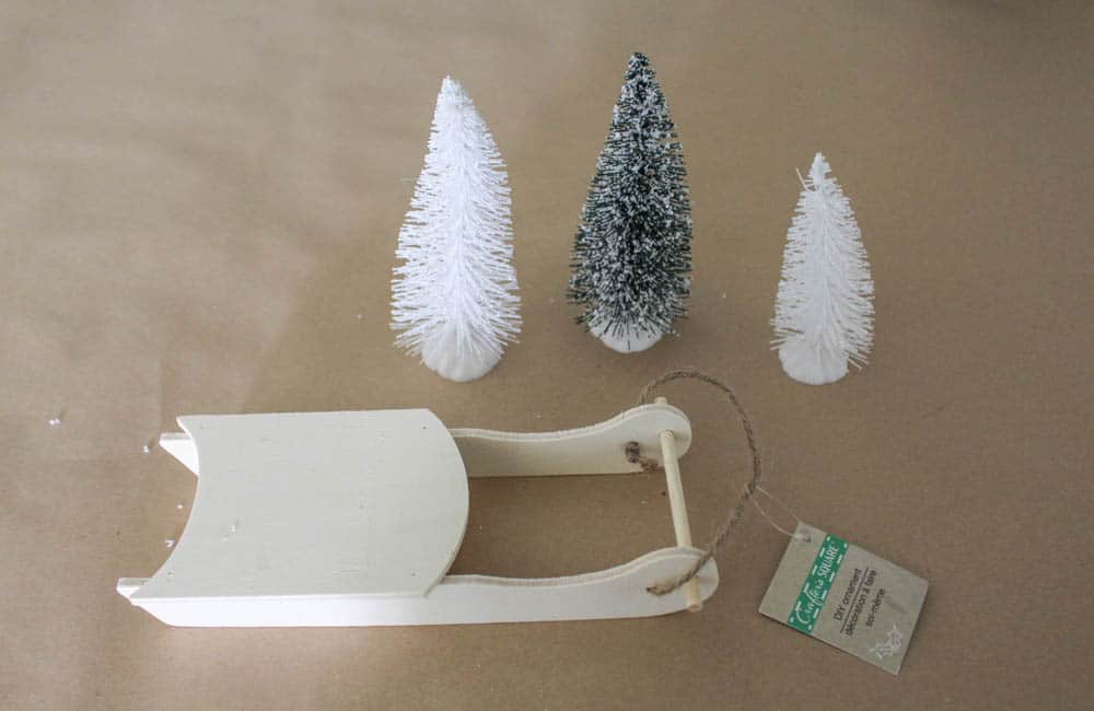 Dollar Tree Sleigh Craft Supplies