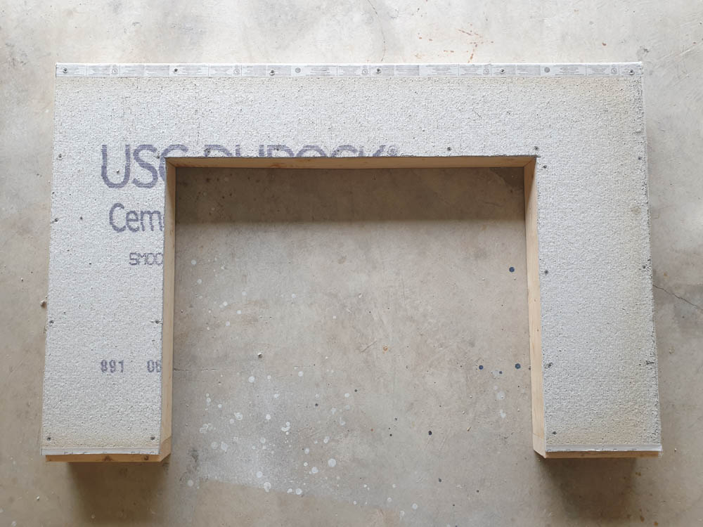 Cement Board Fireplace Surround