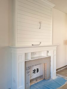 How To DIY Faux Fireplace Built-In With Hidden Storage - Part 3 ...