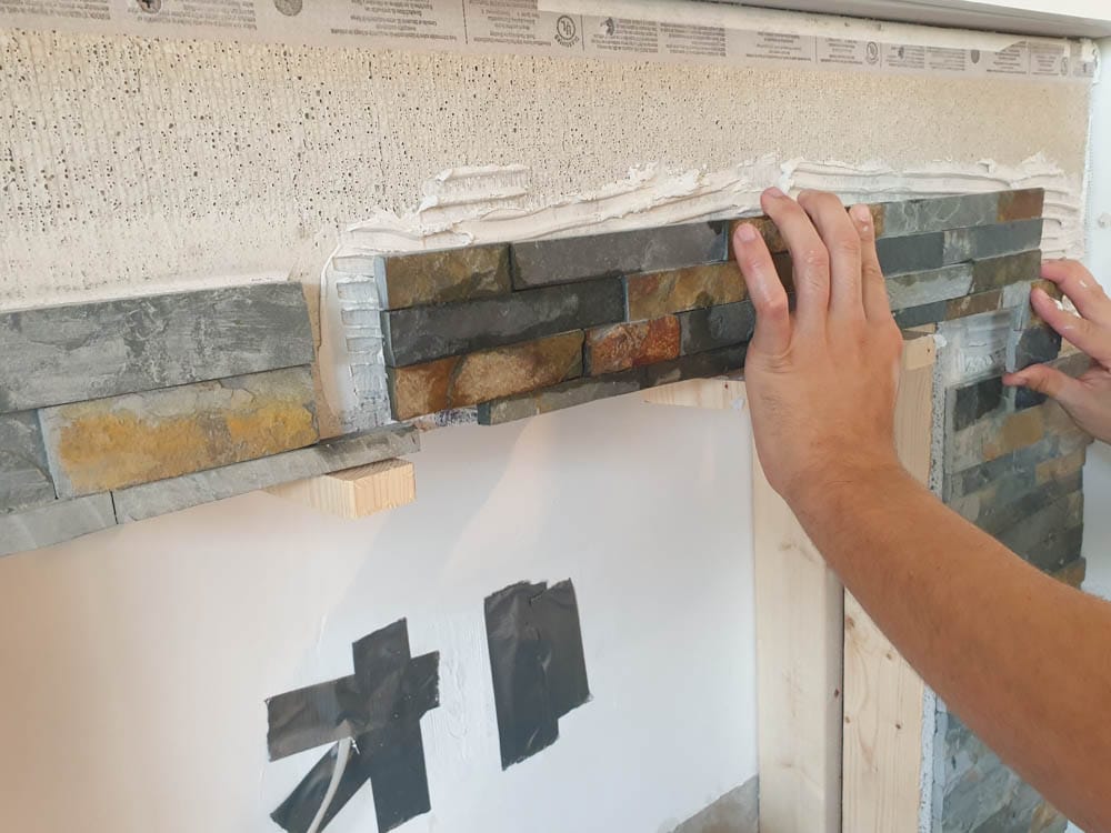 Putting Slate Tile On Fireplace Cement Board