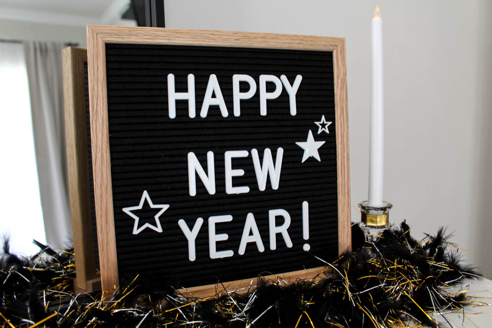 Happy New Year Letter Board Sign