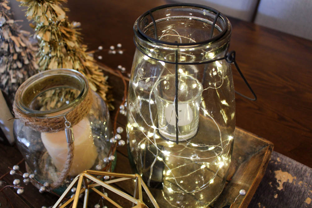 String Lights In Candle Holder 2