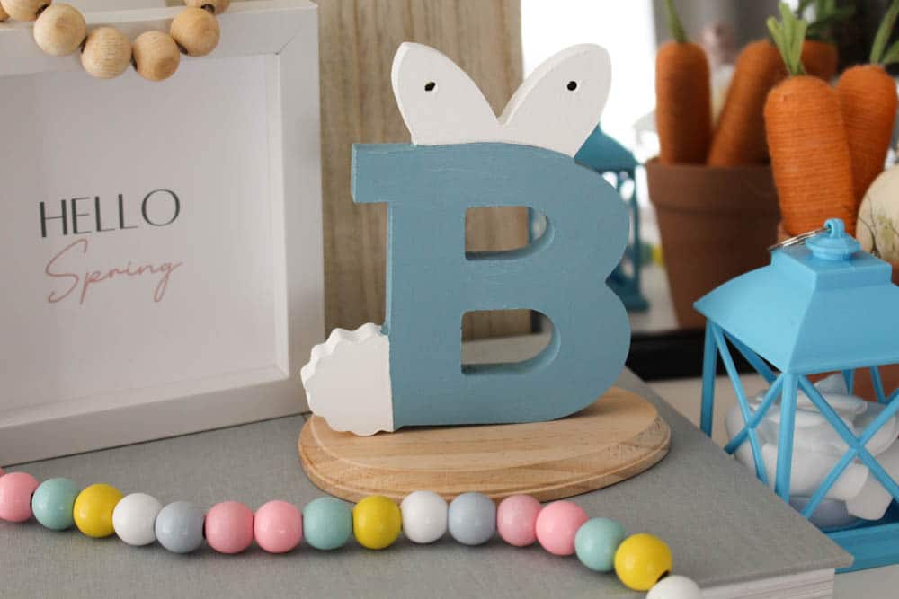 B is for Bunny DIY Dollar Tree Craft