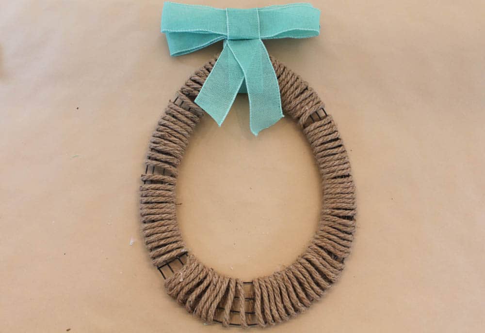 Bow On Top Of Egg Wreath