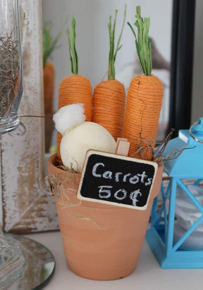 DIY Dollar Tree Bunny In Carrot Farm Craft