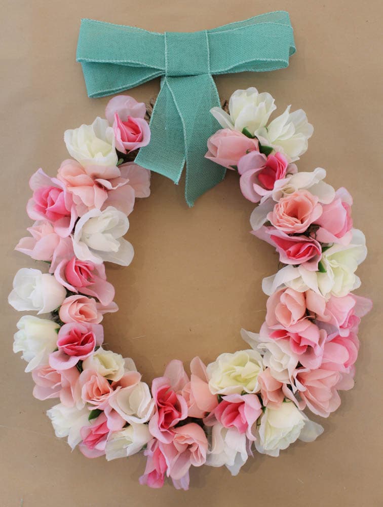 DIY Floral Egg Wreath