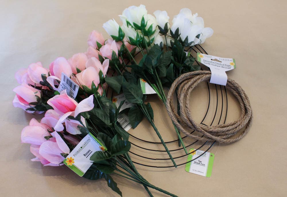 Floral Egg Wreath Supplies