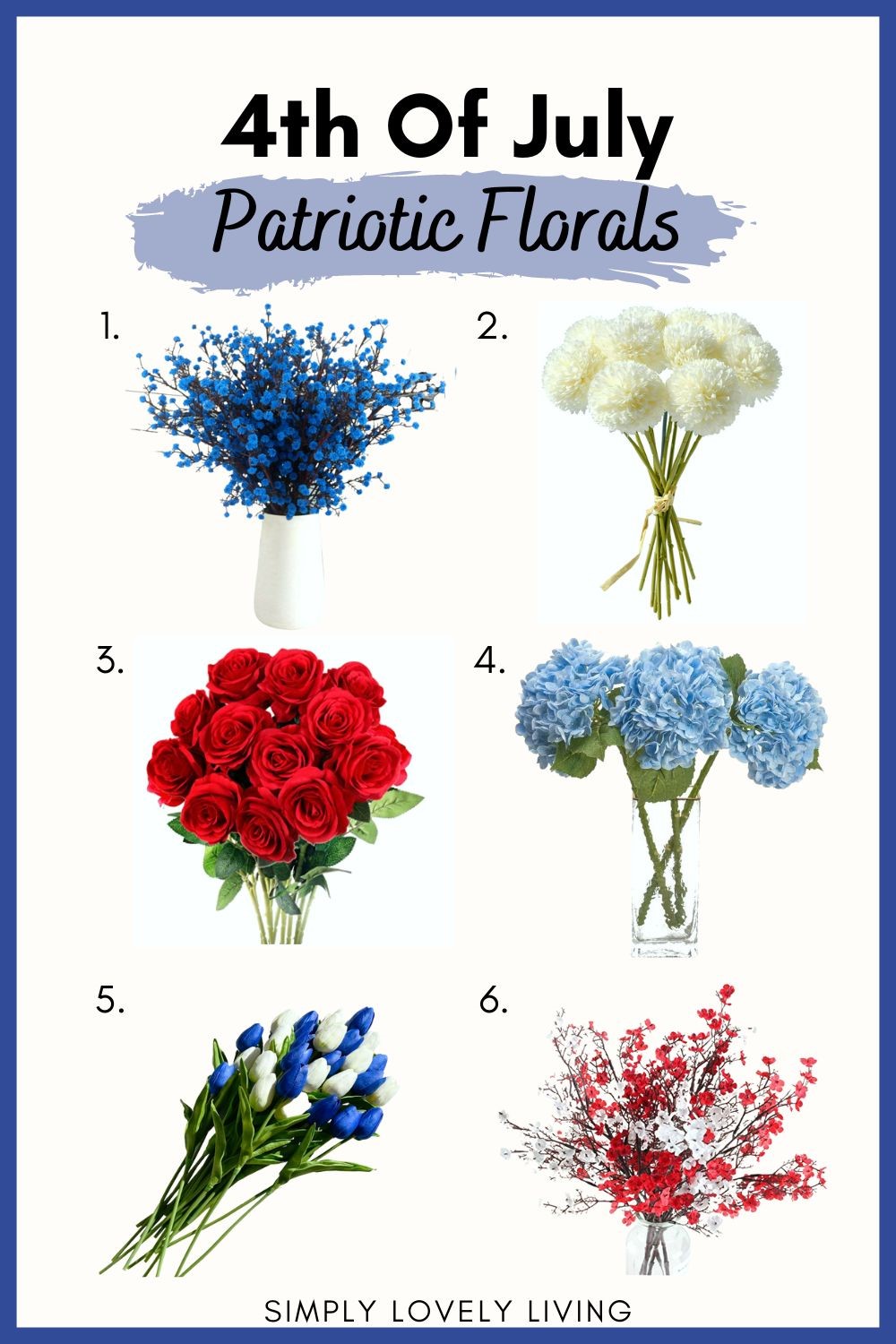 4th Of July Patriotic Florals