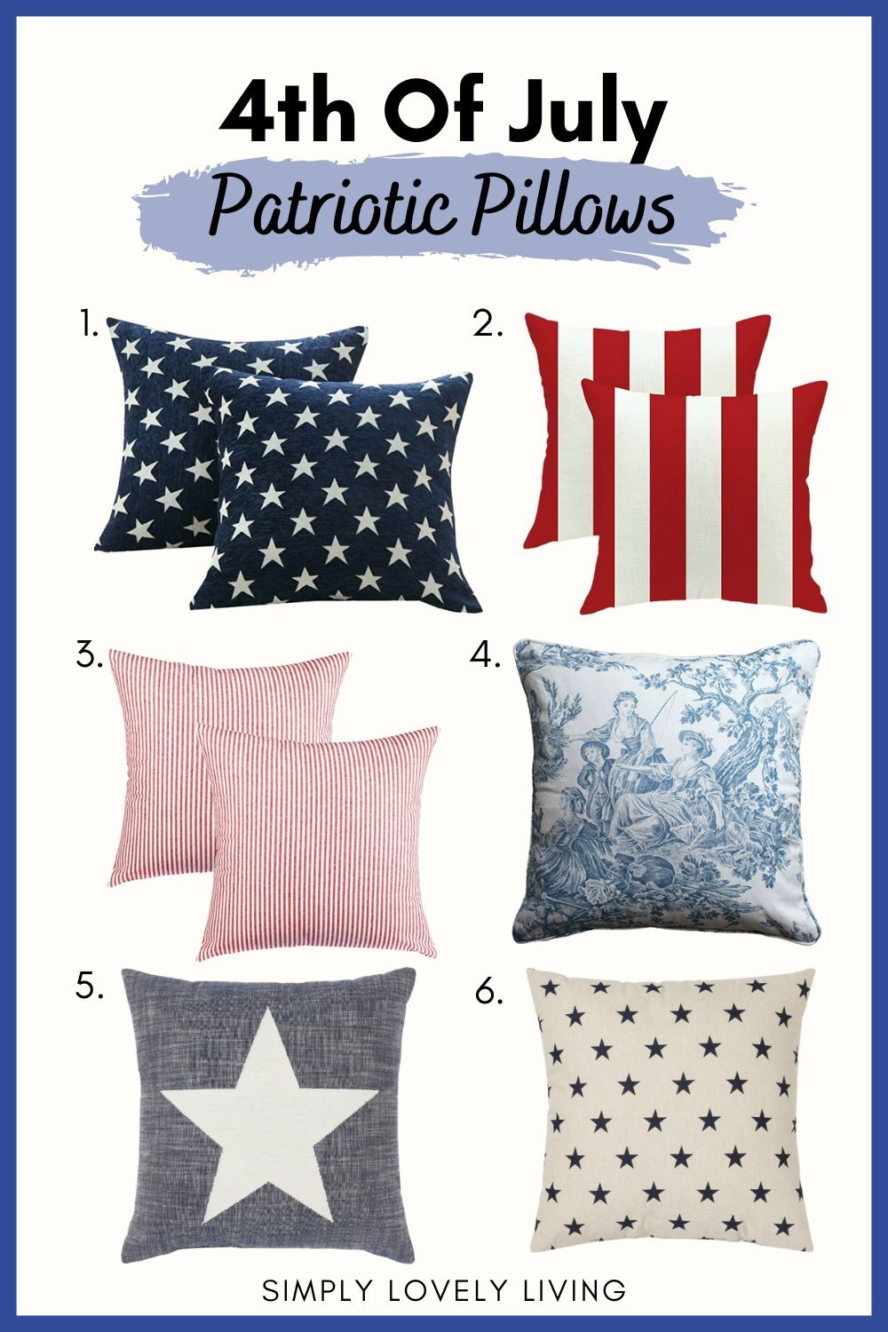 4th Of July Patriotic Pillows