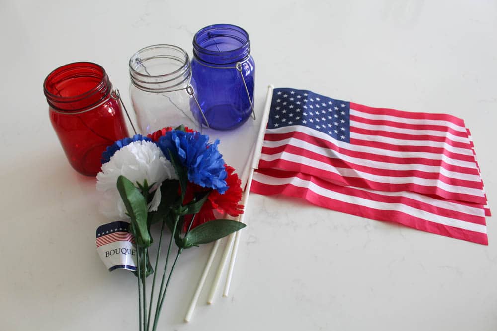 DIY Patriotic Centerpiece Craft Supplies