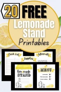 20 FREE Lemonade Stand Printables Including Banner