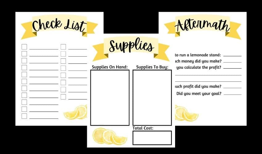 FREE Lemonade Stand Printables - Planning And Aftermath