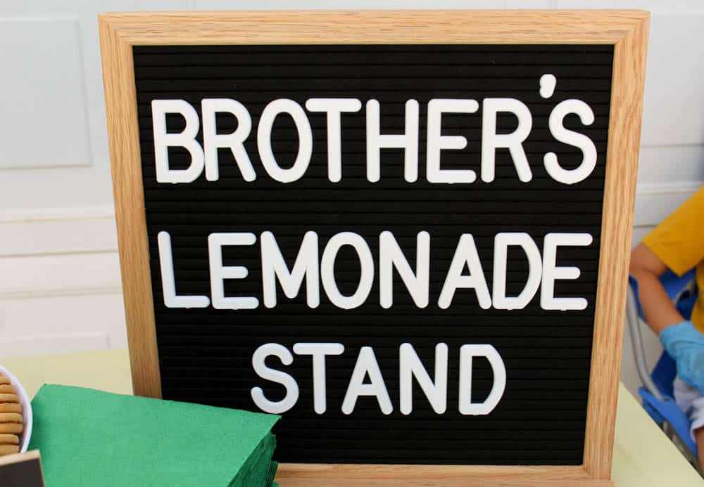 Brothers Lemonade Stand DIY Sign