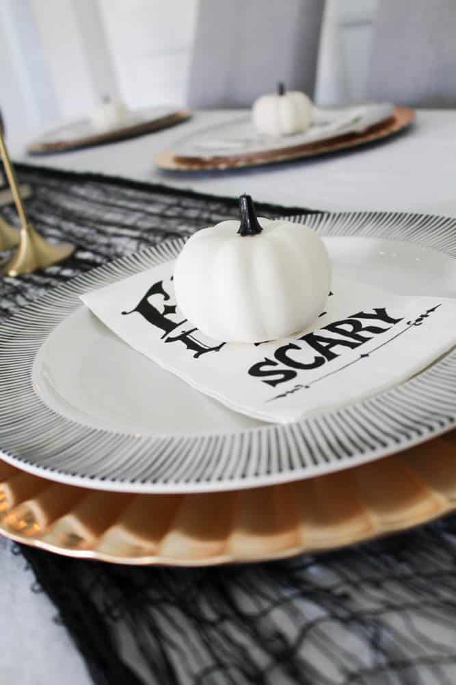 Halloween Touches To Table Setting