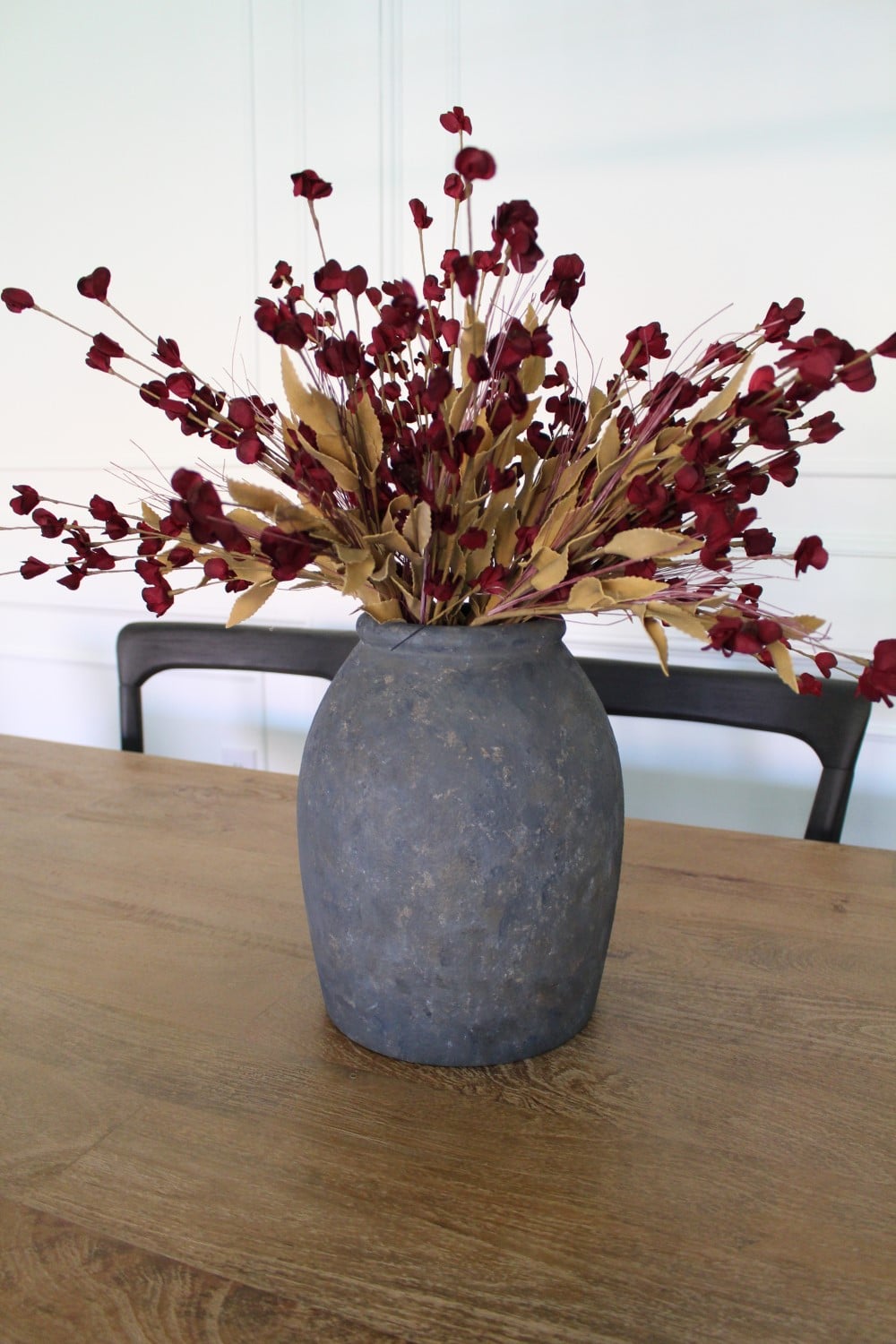 Moody Fall Florals In Aged Vase