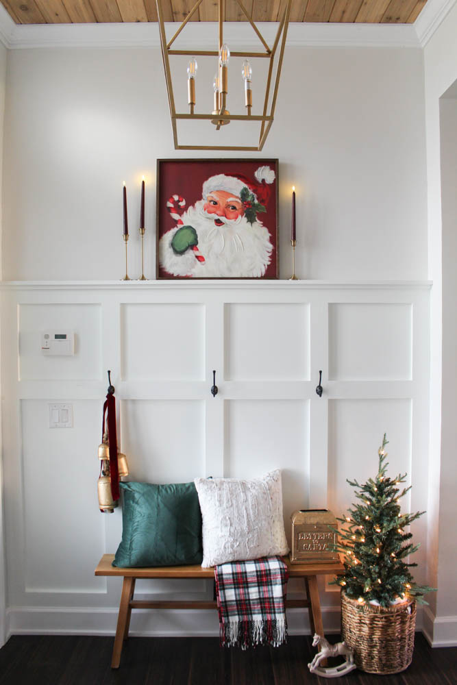 Traditional Christmas Entryway Decor