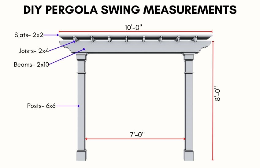 DIY Pergola Swing Measurements